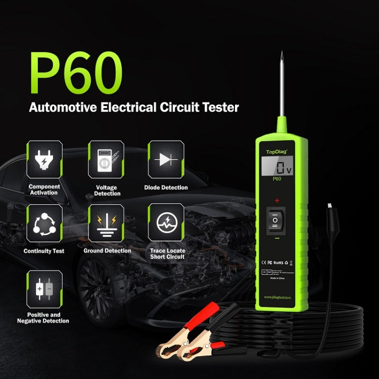JDiag 6-30V Voltage Detector Automotive Power Circuit Diagnostic Diode(P60) - free shipping - PMC TechLife - Order now!