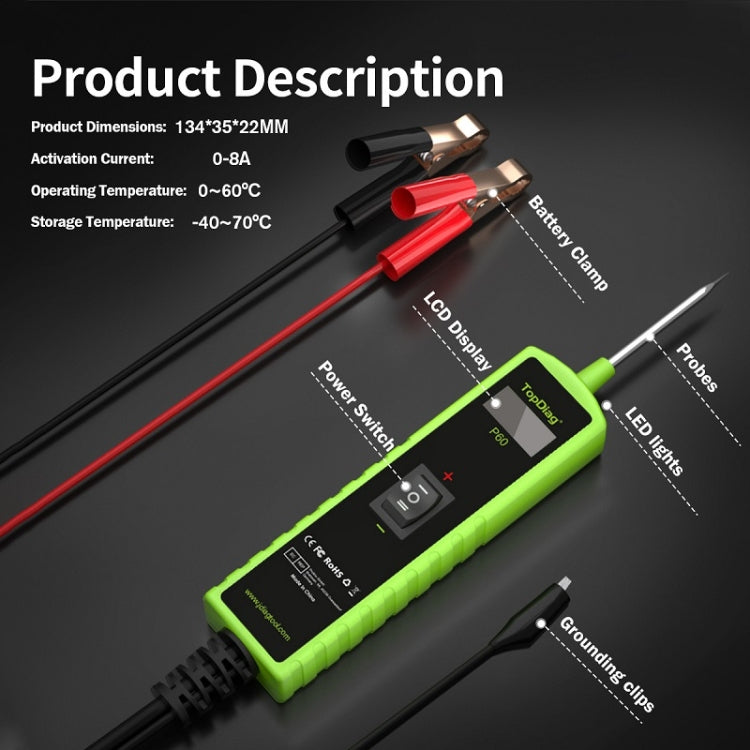 JDiag 6-30V Voltage Detector Automotive Power Circuit Diagnostic Diode(P60) - free shipping - PMC Jewellery - Order now!