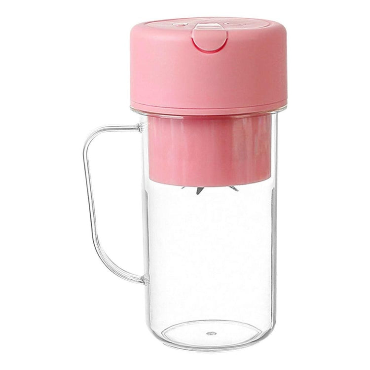 420ml 6 Blades Straw Juice Cup USB Charging Portable Fruit Juicer Smoothie Maker(Pink) - free shipping - PMC TechLife - Order now!