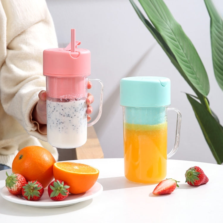 420ml 6 Blades Straw Juice Cup USB Charging Portable Fruit Juicer Smoothie Maker(Green) - free shipping - PMC TechLife - Order now!