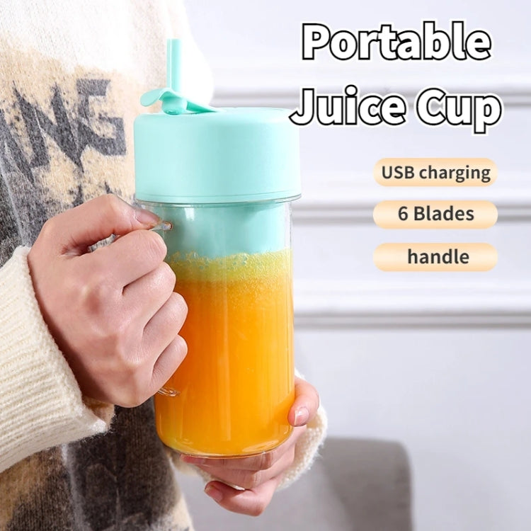 420ml 6 Blades Straw Juice Cup USB Charging Portable Fruit Juicer Smoothie Maker(Pink) - free shipping - PMC TechLife - Order now!