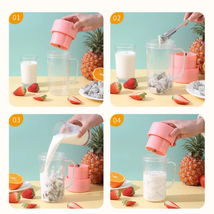420ml 6 Blades Straw Juice Cup USB Charging Portable Fruit Juicer Smoothie Maker(Green) - free shipping - PMC TechLife - Order now!