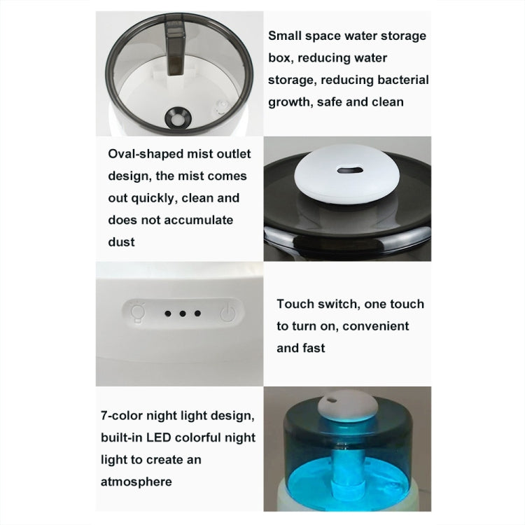 FS102 2L Ultrasonic Aromatherapy Colorful Night Light Desktop Humidifier, Spec: EU Plug(White) - free shipping - PMC TechLife - Order now!
