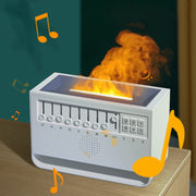 C221 Bluetooth White Noise Flame Aromatherapy Machine Home Desktop Humidifier(English Version)