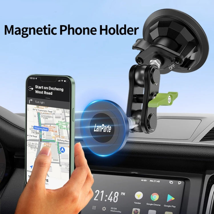 Lanparte Magnetic Car Phone Holder Adjustable Suction Cup Navigation Stand RBA-M01NLB - free shipping - PMC TechLife - Order now!