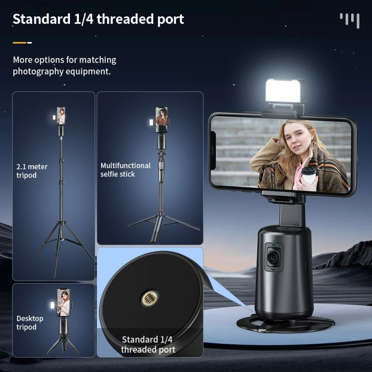 Pixel A200  Auto Tracking Gimbal Stabilizer 360 Degree Rotation Selfie Stick With Fill Light Set 1 - Handheld Gimbals by Pixel | Online Shopping South Africa | PMC TechLife | Buy Now Pay Later Mobicred