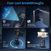 Pixel A200  Auto Tracking Gimbal Stabilizer 360 Degree Rotation Selfie Stick With Fill Light Set 3