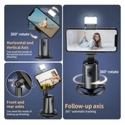 Pixel A200  Auto Tracking Gimbal Stabilizer 360 Degree Rotation Selfie Stick With Fill Light Set 3