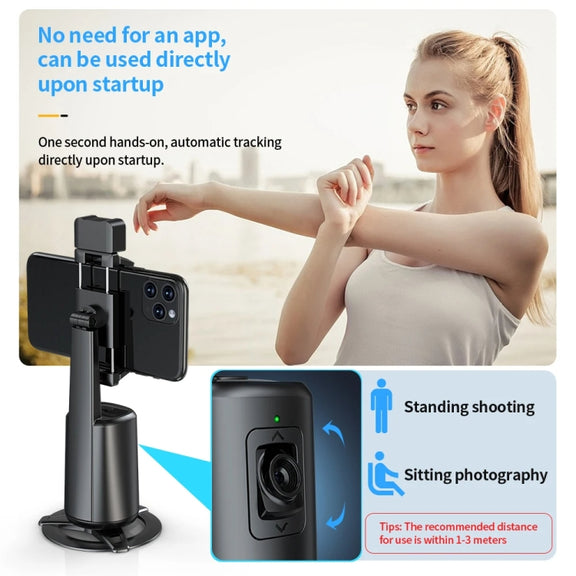 Pixel A200  Auto Tracking Gimbal Stabilizer 360 Degree Rotation Selfie Stick With Fill Light Set 3
