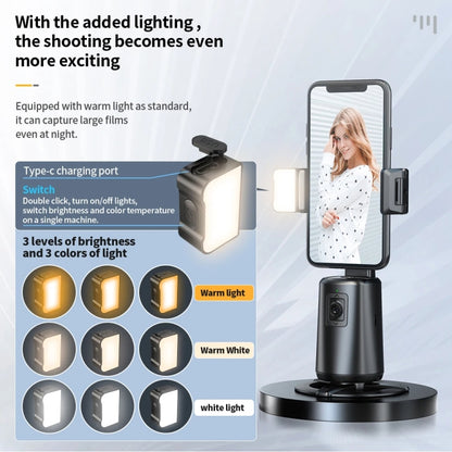 Pixel A200  Auto Tracking Gimbal Stabilizer 360 Degree Rotation Selfie Stick With Fill Light Set 2 - free shipping - PMC Jewellery - Order now!