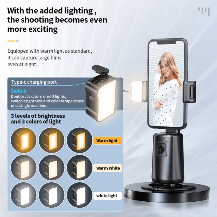 Pixel A200  Auto Tracking Gimbal Stabilizer 360 Degree Rotation Selfie Stick With Fill Light Set 3