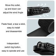 Car Turbine High Wind USB Plug-in Seat Back Fan(CF03 Black)