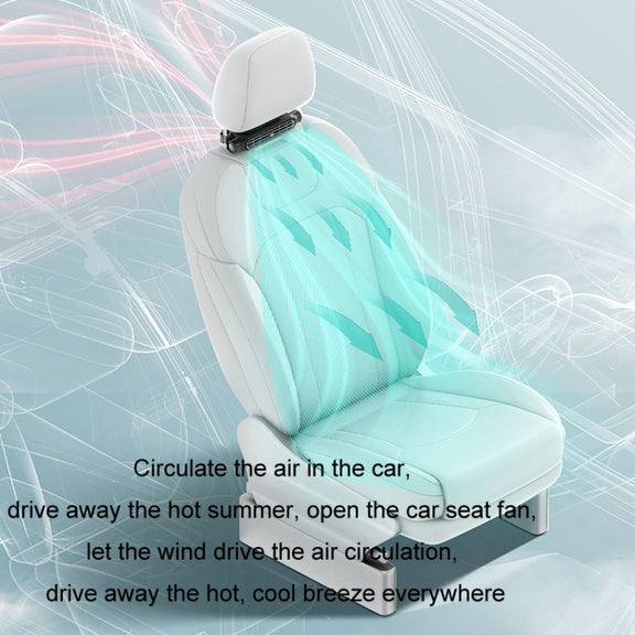 Car Turbine High Wind USB Plug-in Seat Back Fan(CF03 Black)
