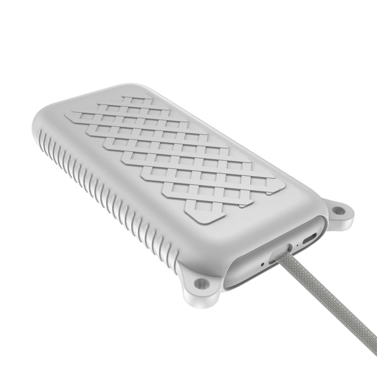 For Apple Vision Pro Battery Protective Case Silicone Cover(White)