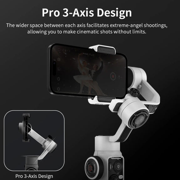ZHIYUN Smooth 5S 3-Axis Smartphone Handheld Gimbals Stabilizer, Spec: Combo Black