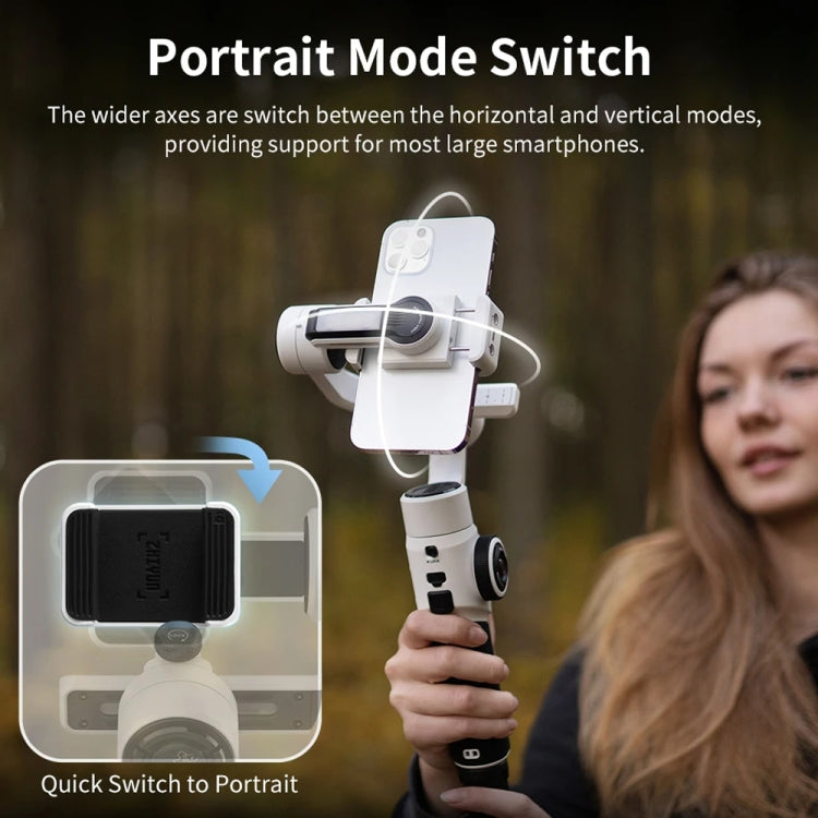 ZHIYUN Smooth 5S 3-Axis Smartphone Handheld Gimbals Stabilizer, Spec: Standard White