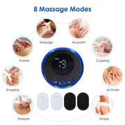 SC-195B Mini Cervical Massage Stickers EMS Pulse Meridian Therapy Instrument, Spec: 2-In-1 Remote Upgrade Jack