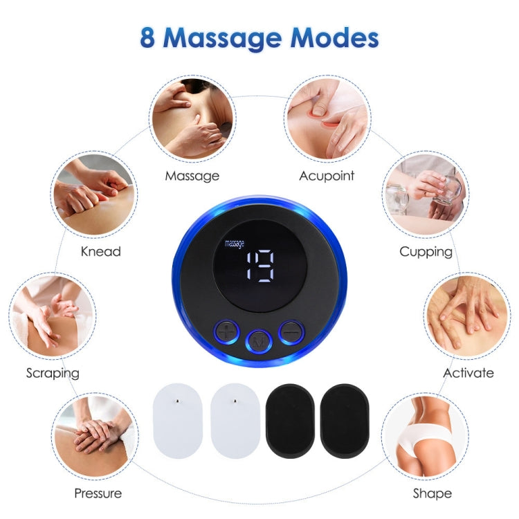 SC-195B Mini Cervical Massage Stickers EMS Pulse Meridian Therapy Instrument, Spec: 2-In-1 Remote Upgrade Jack
