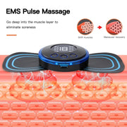 SC-195B Mini Cervical Massage Stickers EMS Pulse Meridian Therapy Instrument, Spec: 4-In-1 Remote Upgrade