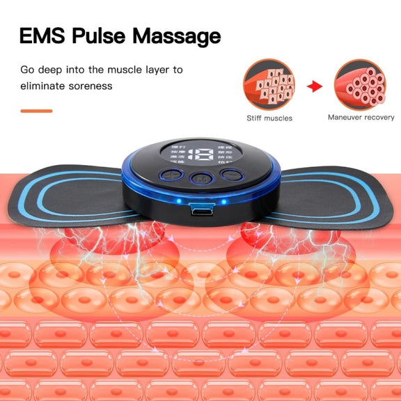SC-195B Mini Cervical Massage Stickers EMS Pulse Meridian Therapy Instrument, Spec: 4-In-1 Remote Upgrade