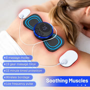SC-195B Mini Cervical Massage Stickers EMS Pulse Meridian Therapy Instrument, Spec: 2-In-1 Remote Upgrade Jack