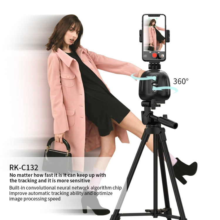 360 Degree Intelligent Follow Live Video Recording Desktop Stabilizer(Black) - Handheld Gimbals by PMC TechLife | Online Shopping South Africa | PMC TechLife | Buy Now Pay Later Mobicred