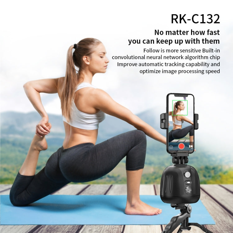 360 Degree Intelligent Follow Live Video Recording Desktop Stabilizer(Black)