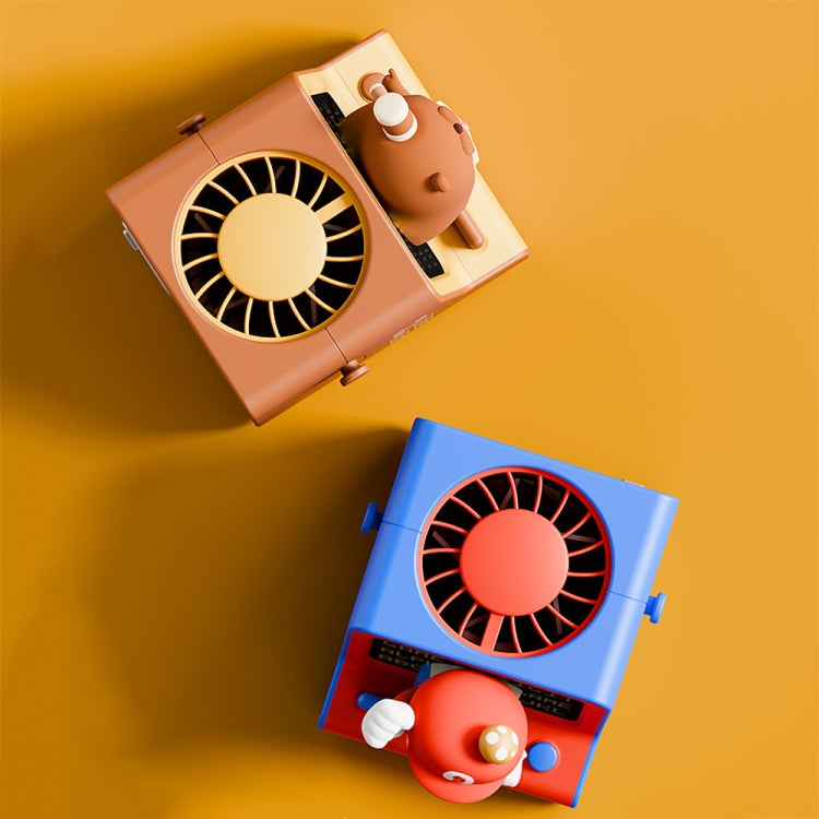 Cartoon Game Console Shape USB Charging Portable Bladeless Halter Fan(Panda Boxer) - Electric Fans by PMC TechLife | Online Shopping South Africa | PMC TechLife | Buy Now Pay Later Mobicred