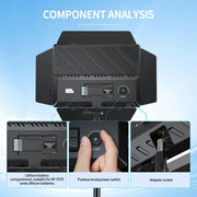 Pixel  P30 20W 2500-6500K 2400Lux Dual Color Temperature Photography Fill Light Standard Set