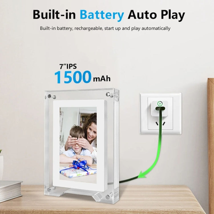 7 Inch Acrylic HD Digital Photo Frame Desktop Smart Motion Video Player Ornament(UK Plug) - 1.5-7.0 inch by PMC TechLife | Online Shopping South Africa | PMC TechLife | Buy Now Pay Later Mobicred