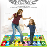 110x36cm Children Piano Mat Footsteps Music Dancing Blanket Parent-Child Multifunctional Game Blanket