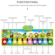 110x36cm Children Piano Mat Footsteps Music Dancing Blanket Parent-Child Multifunctional Game Blanket