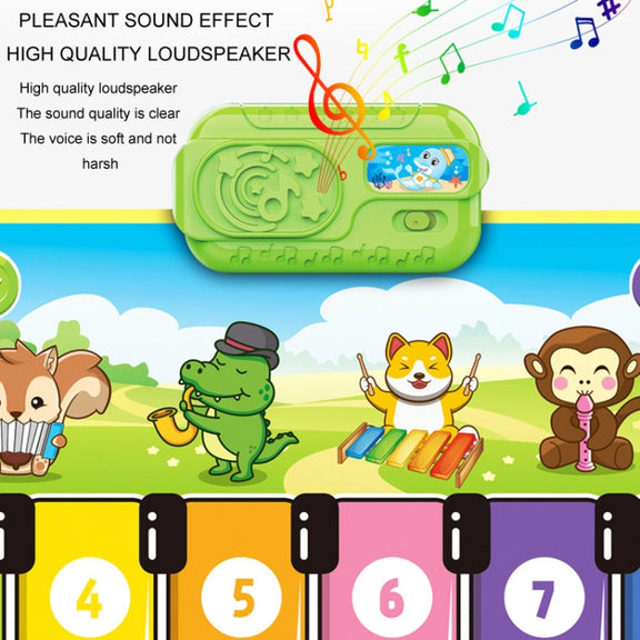 110x36cm Children Piano Mat Footsteps Music Dancing Blanket Parent-Child Multifunctional Game Blanket