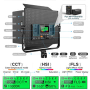 Pixel K80 RGB 45W 2600-10000K 552 LEDs Photography Fill Light Panel Lamp With LCD Display,US Plug Standard Set