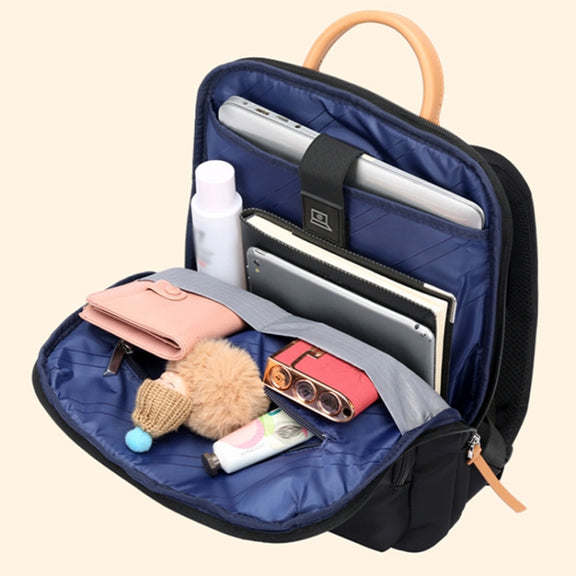 Bopai 62-126521 14-inch Laptop Thin and Light Business Water-resistant Backpack(Blue)