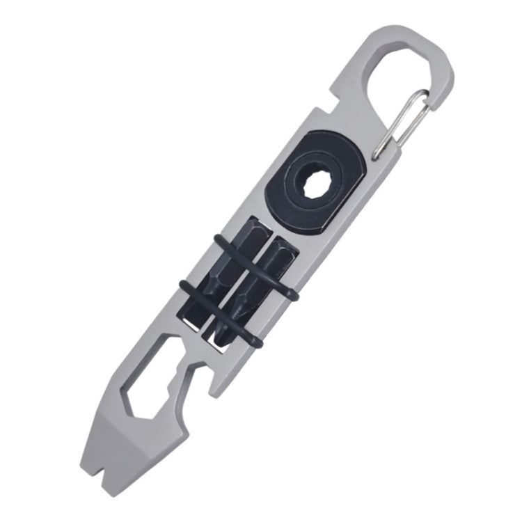 Multifunctional Outdoor Survival and Self-defense Ratchet Crowbar Tool EDC Bottle Opener(Silver) - Emergency Tools by PMC TechLife | Online Shopping South Africa | PMC TechLife