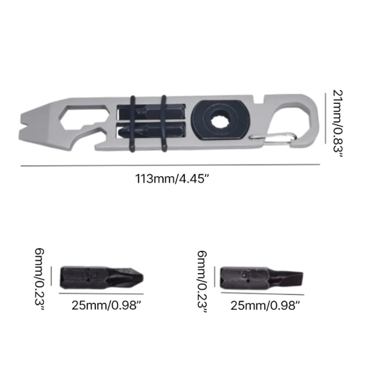 Multifunctional Outdoor Survival and Self-defense Ratchet Crowbar Tool EDC Bottle Opener(Silver) - Emergency Tools by PMC TechLife | Online Shopping South Africa | PMC TechLife