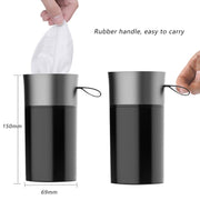 BEN.JACK Cylindrical Car Water Cup Holder Tissue Box(Black Gray)