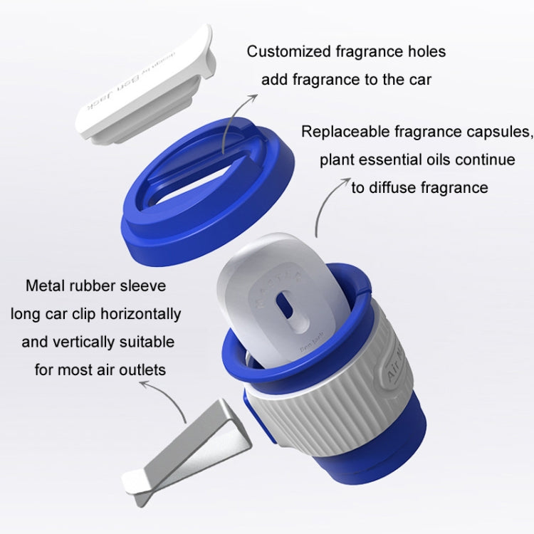 BEN.JACK Coffee Cup Car Perfume Air Conditioner Air Outlet Aromatherapy Ornaments(Klein Blue+White) - Air Freshener by BEN.JACK | Online Shopping South Africa | PMC TechLife | Buy Now Pay Later Mobicred