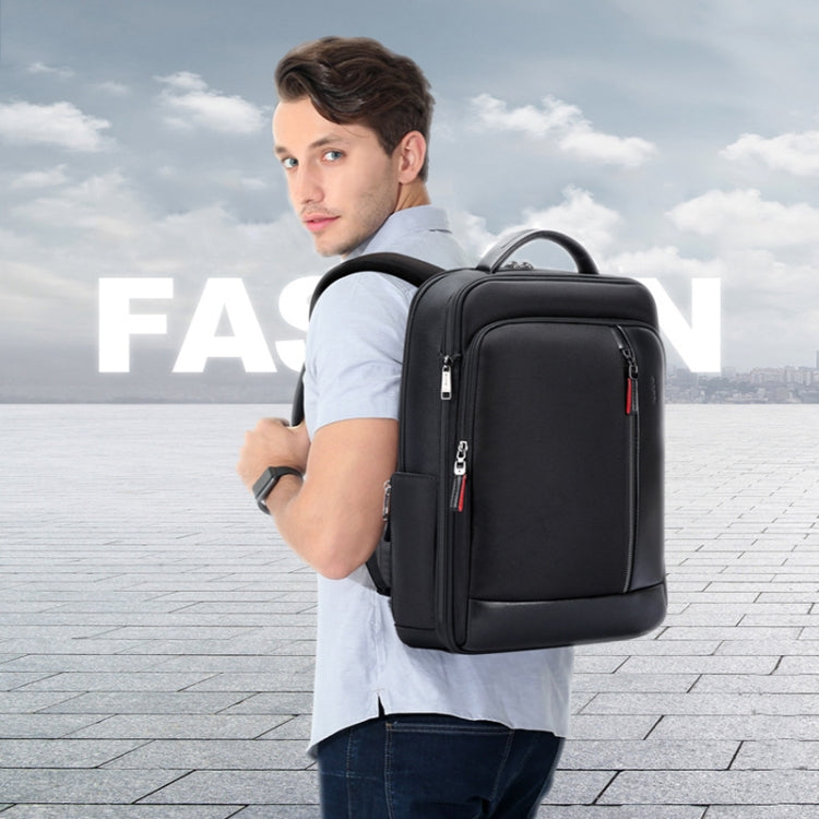 Bopai 751-006641A Large Capacity Anti-theft Water-resistant Laptop Business Backpack(Black)