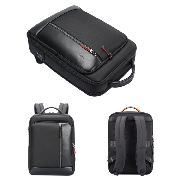 Bopai 751-006641A Large Capacity Anti-theft Water-resistant Laptop Business Backpack(Black)
