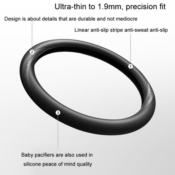 BEN.JACK Car Anti-slip Sweat-absorbent Liquid Silicone Steering Wheel Cover(Beige)