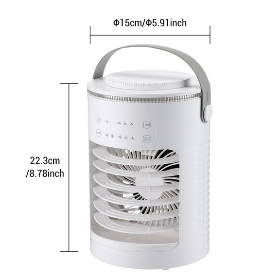 CF-516 USB Home Timed Desktop RGB Light Adjustable Spray Humidification Cooler Fan(White)