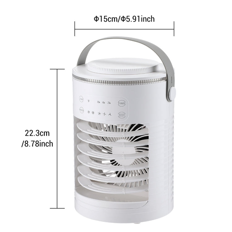 CF-516 USB Home Timed Desktop RGB Light Adjustable Spray Humidification Cooler Fan(White)