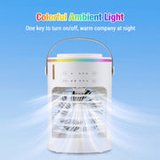 CF-516 USB Home Timed Desktop RGB Light Adjustable Spray Humidification Cooler Fan(White)