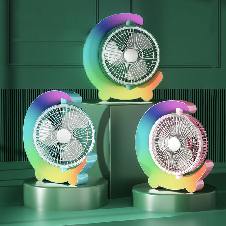 F11 USB Charging Cool Marquee Desktop Portable Fan(Mint Green)