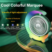F11 USB Charging Cool Marquee Desktop Portable Fan(Mint Green)