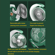 F11 USB Charging Cool Marquee Desktop Portable Fan(Mint Green)