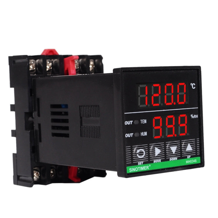 SINOTIMER MH0348-DIN Intelligent High-Precision Temperature Humidity Controller Guide Rail Installation - free shipping - PMC TechLife - Order now!
