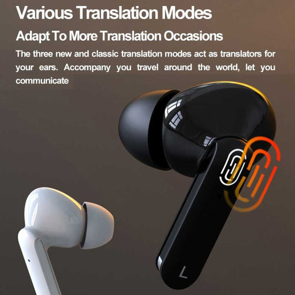 Hishell Y113 Smart Voice Translator Earphone Wireless Earbuds Real Time Instant Online 40 Languages Translate Earphone(White)